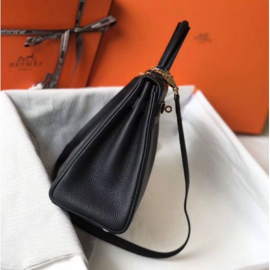 Repliche Hermes Kelly 28cm Retourne Borsa Nero Clemence Imitazioni Premium Replica perfetta Hermes Kelly 28cm Retourne Borsa Nero Clemence Imitazione Outlet Online
