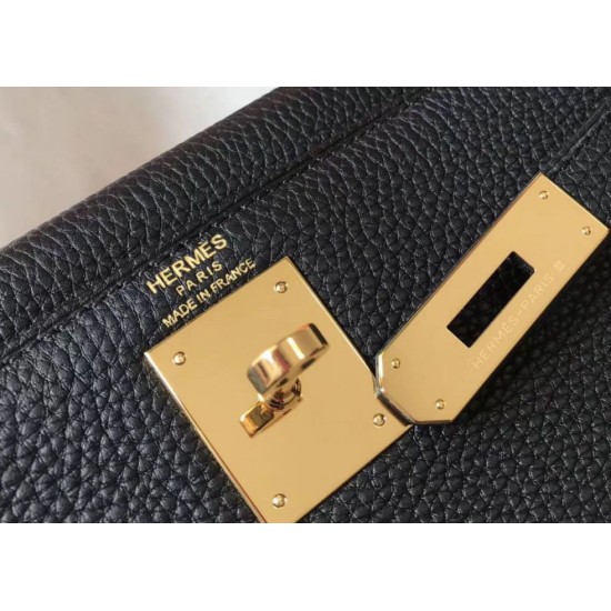 Repliche Hermes Kelly 28cm Retourne Borsa Nero Clemence Imitazioni Premium Replica perfetta Hermes Kelly 28cm Retourne Borsa Nero Clemence Imitazione Outlet Online