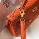 Perfette Qualità Repliche Hermes Kelly 28cm Retourne Borsa Orange Clemence Imitazione