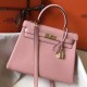 Migliore Repliche Borsa Hermes Kelly 28cm Retourne rosa Clemence Economiche Outlet Online