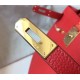 Migliore Repliche Borsa Hermes Kelly 28cm Retourne rossa Clemence Economiche Outlet Online