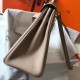 Miglior Falso Borsa Hermes Kelly 32cm Retourne Borsa Argile Clemence Economiche Premium