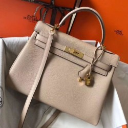 Miglior Falso Borsa Hermes Kelly 32cm Retourne Borsa Argile Clemence Economiche Premium