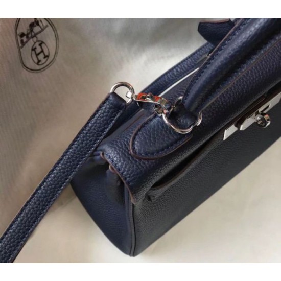 Migliore Repliche Hermes Kelly 32cm Retourne Borsa Blu Navy Clemence Economiche Outlet Online