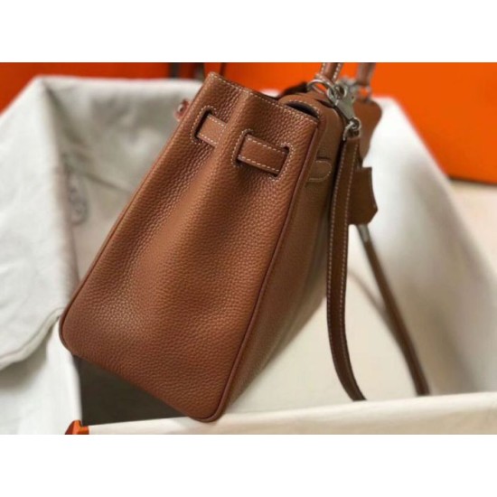 Perfette Qualità Repliche Hermes Kelly 32cm Retourne Borsa Oro Clemence Imitazione