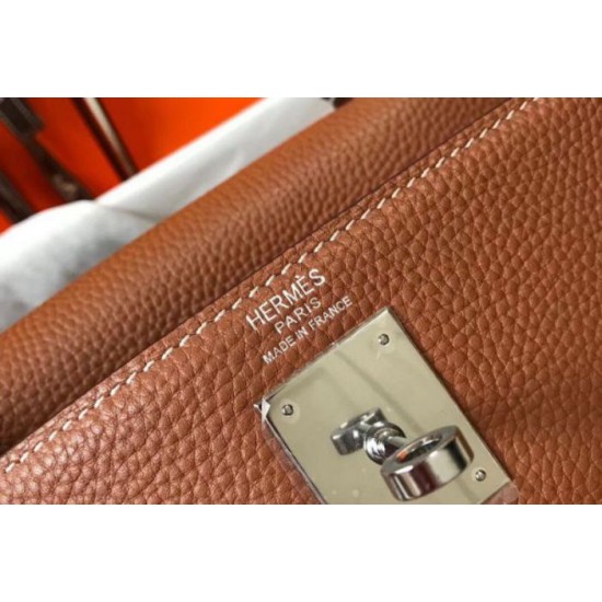 Perfette Qualità Repliche Hermes Kelly 32cm Retourne Borsa Oro Clemence Imitazione