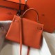 Migliore Repliche Hermes Kelly 32cm Retourne Borsa Arancione Clemence Economiche Outlet Online