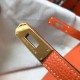 Migliore Repliche Hermes Kelly 32cm Retourne Borsa Arancione Clemence Economiche Outlet Online