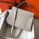Replica perfetta Hermes Kelly 32cm Retourne Borsa Grigio Perla Clemence Imitazione Outlet Online
