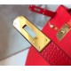 Miglior Falso Hermes Kelly 32cm Retourne Borsa Rossa Clemence Economiche Premium