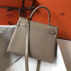 Migliore Repliche Hermes Kelly 32cm Retourne Borsa Tourterelle Clemence Economiche Outlet Online