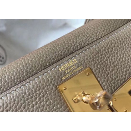 Migliore Repliche Hermes Kelly 32cm Retourne Borsa Tourterelle Clemence Economiche Outlet Online
