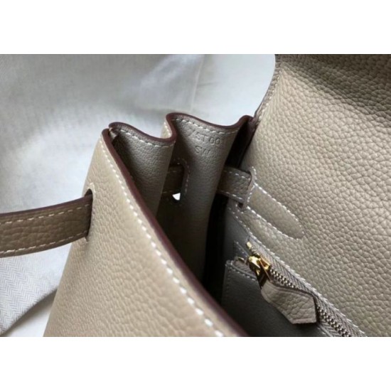 Migliore Repliche Hermes Kelly 32cm Retourne Borsa Tourterelle Clemence Economiche Outlet Online