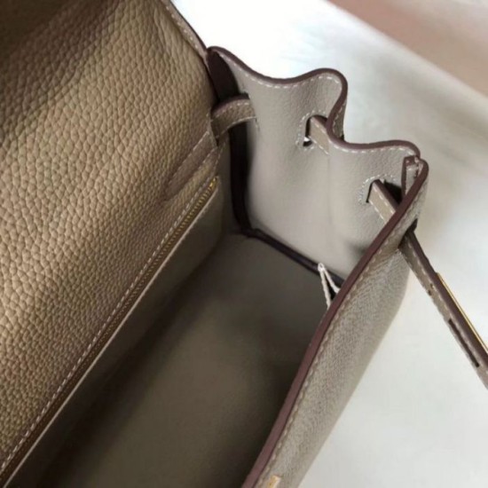 Migliore Repliche Hermes Kelly 32cm Retourne Borsa Tourterelle Clemence Economiche Outlet Online