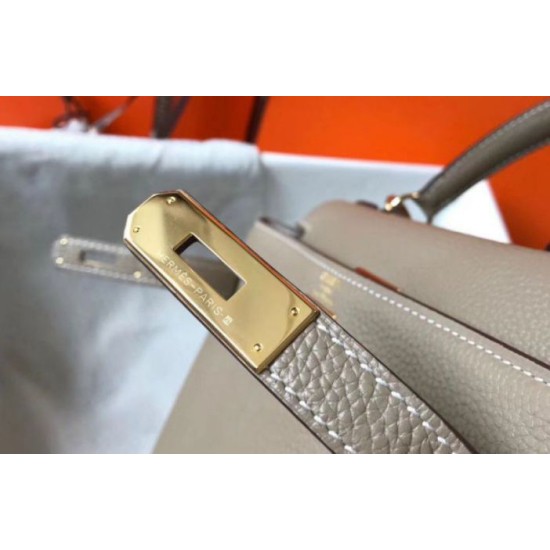 Migliore Repliche Hermes Kelly 32cm Retourne Borsa Tourterelle Clemence Economiche Outlet Online