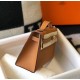 Replica perfetta Hermes Kelly Pochette Borsa Oro Epsom Imitazione Outlet Online