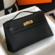 Migliore Repliche Hermes Kelly Pochette Borsa Nero Epsom Economiche Outlet Online