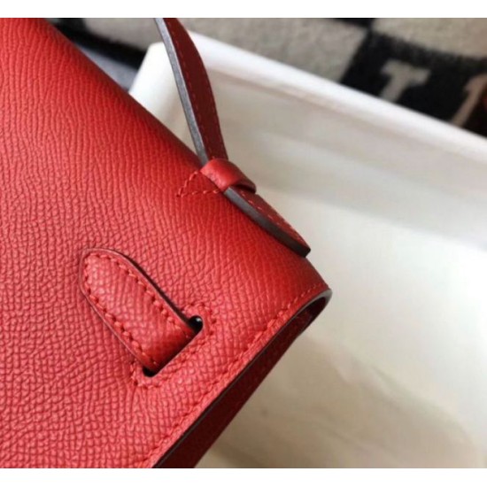 Miglior Falso Hermes Kelly Pochette Borsa Rosso Epsom Economiche Premium