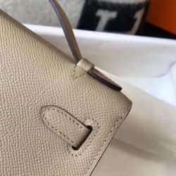 Replica perfetta Hermes Kelly Pochette Borsa Gris Tourterelle Epsom Imitazione Outlet Online