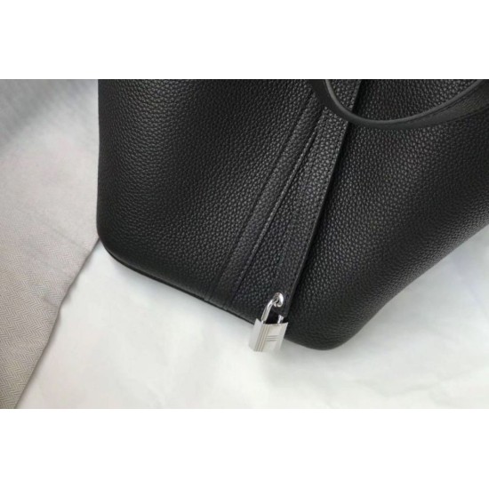 Migliore Repliche Hermes Picotin Lock 18/22 Borsa Nero Clemence Economiche Outlet Online