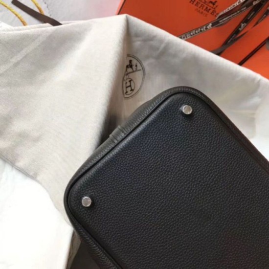 Migliore Repliche Hermes Picotin Lock 18/22 Borsa Nero Clemence Economiche Outlet Online