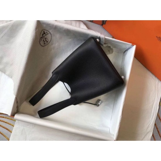 Migliore Repliche Hermes Picotin Lock 18/22 Borsa Nero Clemence Economiche Outlet Online