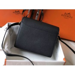 Perfette Qualità Repliche Hermes Sac Roulis Mini Borsa Nero Evercolor Vitello Imitazione