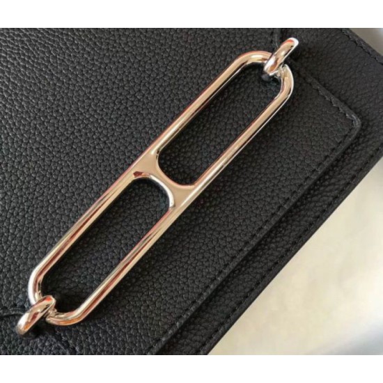 Perfette Qualità Repliche Hermes Sac Roulis Mini Borsa Nero Evercolor Vitello Imitazione