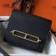 Perfette Qualità Repliche Hermes Sac Roulis Mini Borsa Nero Evercolor Vitello Imitazione