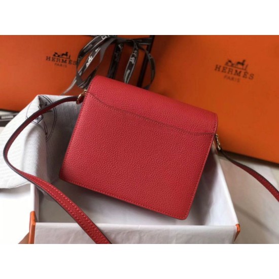 Perfette Qualità Repliche Hermes Sac Roulis Mini Borsa Rosso Evercolor Vitello Imitazione