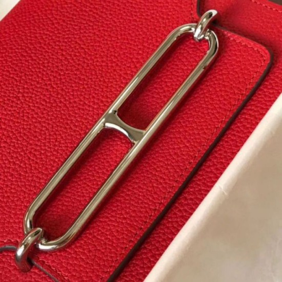 Perfette Qualità Repliche Hermes Sac Roulis Mini Borsa Rosso Evercolor Vitello Imitazione