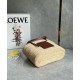 Replica perfetta Loewe Piccolo Square Basket Borsa Raffia e vitello marrone Imitazione Outlet Online