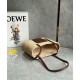 Replica perfetta Loewe Piccolo Square Basket Borsa Raffia e vitello marrone Imitazione Outlet Online
