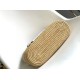 Replica perfetta Loewe Piccolo Square Basket Borsa Raffia e vitello bianca Imitazione Outlet Online
