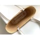 Replica perfetta Loewe Piccolo Square Basket Borsa Raffia e vitello bianca Imitazione Outlet Online