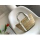 Miglior Falso Loewe Piccolo Basket Borsa Raffia e vitello bianca Economiche Premium