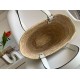 Miglior Falso Loewe Piccolo Basket Borsa Raffia e vitello bianca Economiche Premium