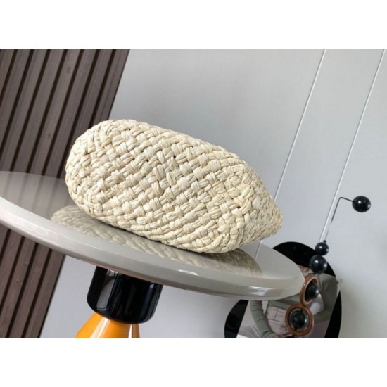 Miglior Falso Loewe Piccolo Anagram Basket Borsa Iraca Palm e Vitello Nero Economiche Premium