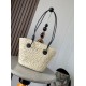 Miglior Falso Loewe Piccolo Anagram Basket Borsa Iraca Palm e Vitello Nero Economiche Premium