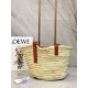 Migliore Repliche Loewe Medium Basket Borsa Raffia e vitello marrone Economiche Outlet Online