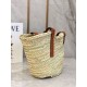 Migliore Repliche Loewe Medium Basket Borsa Raffia e vitello marrone Economiche Outlet Online