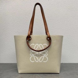 Miglior Falso Loewe Anagram Medium Tote Borsa Jacquard e Vitello Economiche Premium