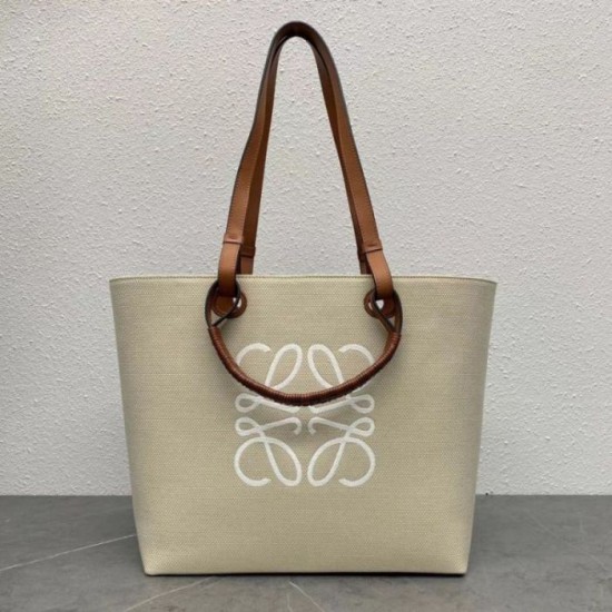 Miglior Falso Loewe Anagram Medium Tote Borsa Jacquard e Vitello Economiche Premium