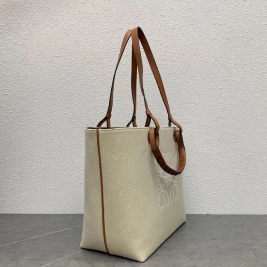 Miglior Falso Loewe Anagram Medium Tote Borsa Jacquard e Vitello Economiche Premium