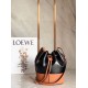 Perfette Qualità Repliche Loewe Piccolo Balloon Bucket Borsa Nero/Tan vitello Imitazione