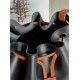 Perfette Qualità Repliche Loewe Piccolo Balloon Bucket Borsa Nero/Tan vitello Imitazione