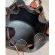 Perfette Qualità Repliche Loewe Piccolo Balloon Bucket Borsa Nero/Tan vitello Imitazione