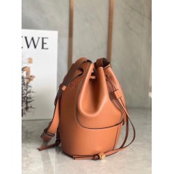 Migliore Repliche Loewe Piccolo Balloon Bucket Borsa Cammello vitello Economiche Outlet Online