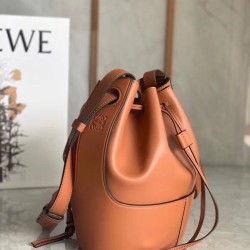 Migliore Repliche Loewe Piccolo Balloon Bucket Borsa Cammello vitello Economiche Outlet Online
