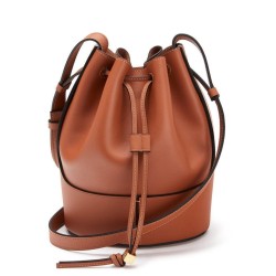 Migliore Repliche Loewe Piccolo Balloon Bucket Borsa Cammello vitello Economiche Outlet Online